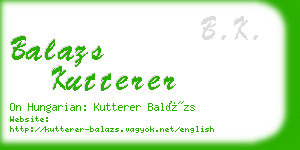 balazs kutterer business card